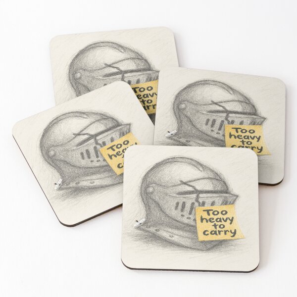 Item preview, Too Heavy to Carry — Cracked Knight designed and sold by PawnShiftGoods.