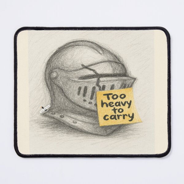 Item preview, Too Heavy to Carry — Cracked Knight designed and sold by PawnShiftGoods.