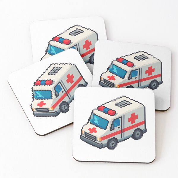 Item preview, Urban Rescue Ambulance — Isometric Pixel Art designed and sold by arteopolis.
