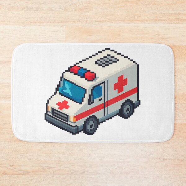 Item preview, Urban Rescue Ambulance — Isometric Pixel Art designed and sold by arteopolis.