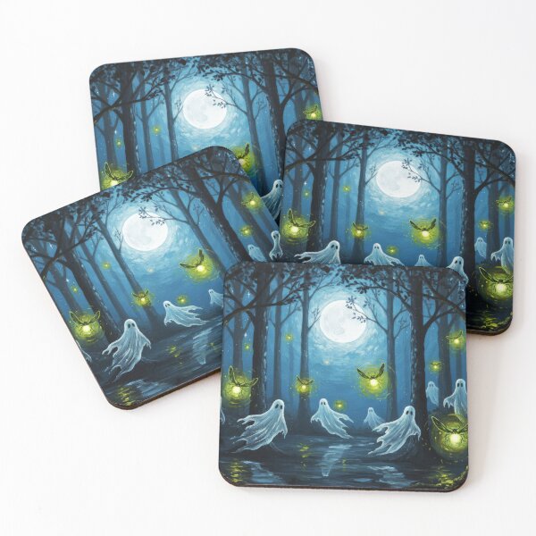 Item preview, Ghost Levitating Above Moonlit Forest designed and sold by scicilysimonee.