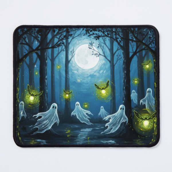 Item preview, Ghost Levitating Above Moonlit Forest designed and sold by scicilysimonee.