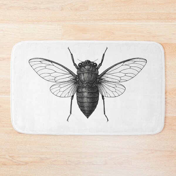 Item preview, Cicada | Still and Strange Minimalist Insect Art designed and sold by StillandStrange.