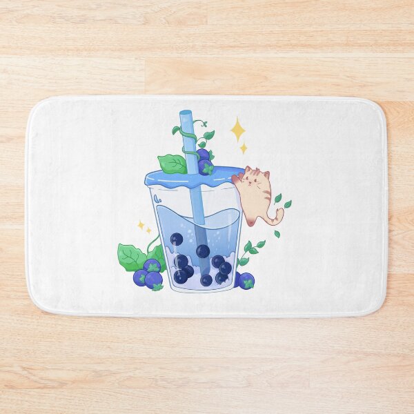Item preview, Blueberry Bobba Tea with a cute cat designed and sold by Rojasole.