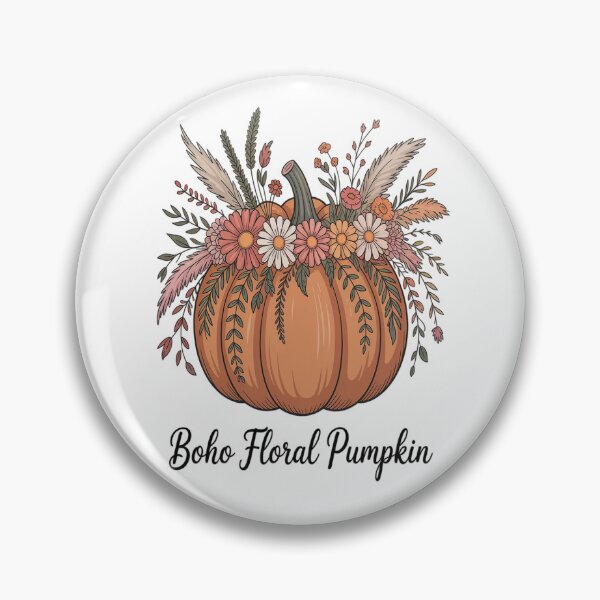 Item preview, boho floral pumpkin thanksgiving flower designed and sold by VladoZork.