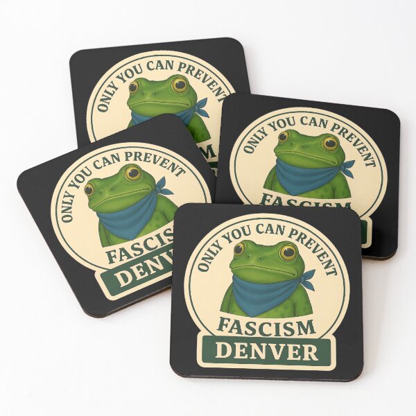 Item preview, Anti-Fascist Frog Art No Kings Resist: Denver designed and sold by PinUpPizzazz.