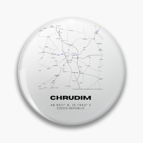 Item preview, Chrudim Minimalist Map – Black & White Czech Republic City Art designed and sold by RM-Journey.