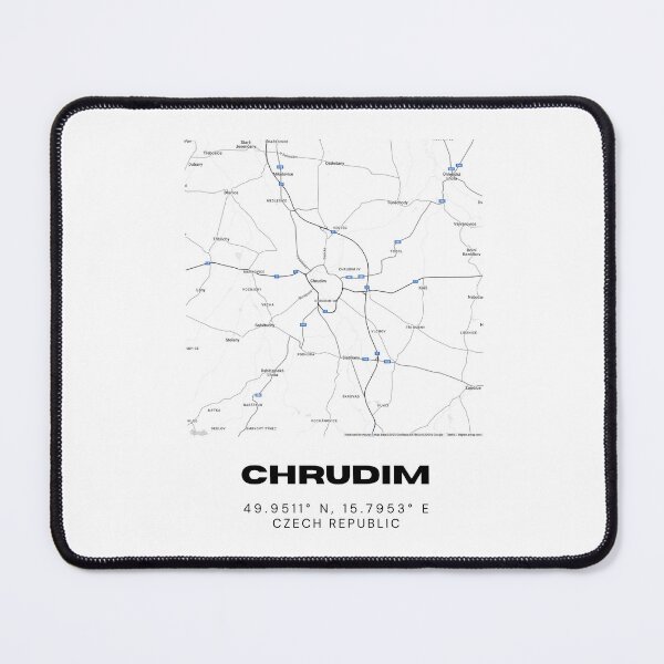 Item preview, Chrudim Minimalist Map – Black & White Czech Republic City Art designed and sold by RM-Journey.
