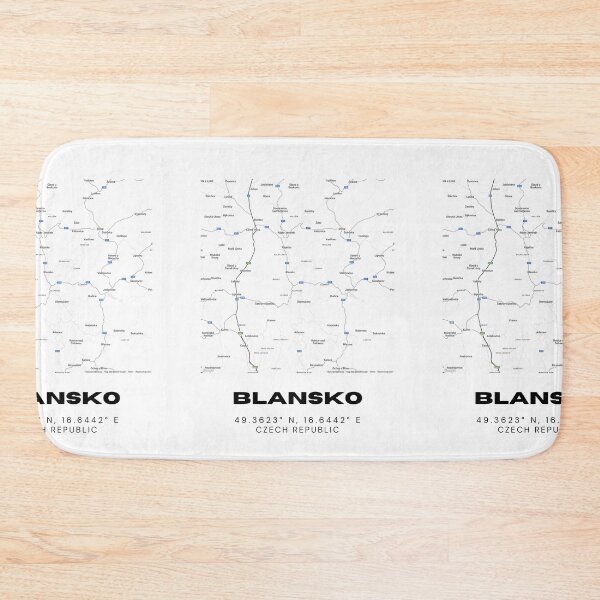 Item preview, Blansko Minimalist Map – Black & White Czech City Wall Art designed and sold by RM-Journey.