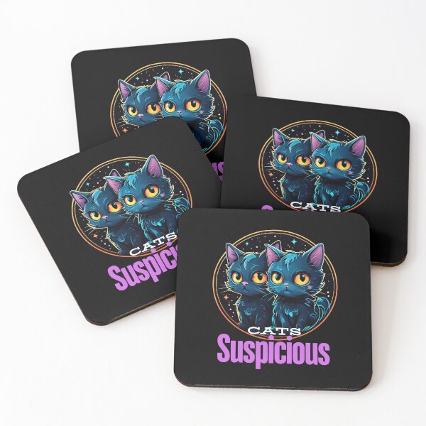 Item preview, Suspicious black cats designed and sold by GrifonJ.