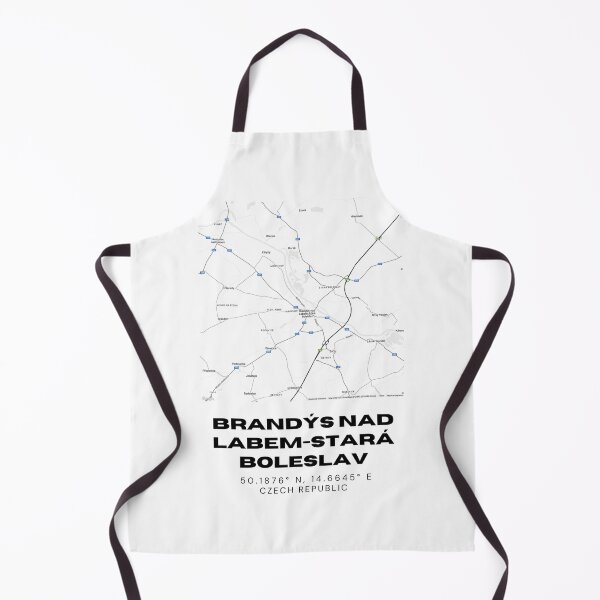 Item preview, Brandýs nad Labem-Stará Boleslav Minimalist Map – Black & White Czech Art designed and sold by RM-Journey.