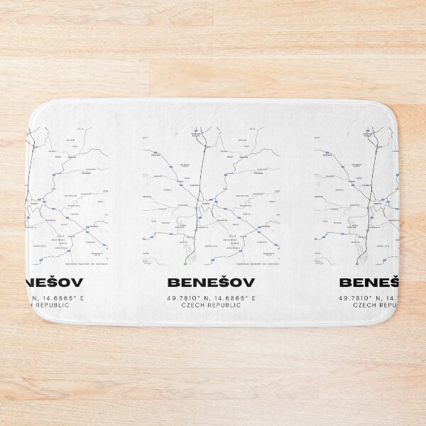 Item preview, Benešov Minimalist City Map – Black & White Modern Poster designed and sold by RM-Journey.