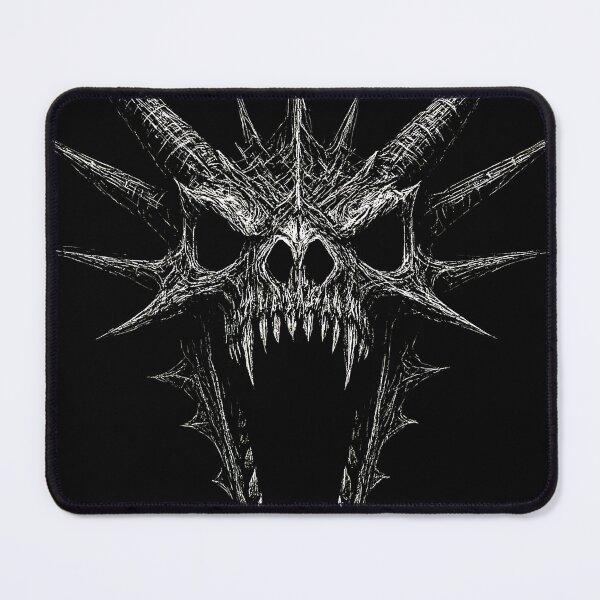Item preview, Infernal Dragon Skull – Spiked Horror Emblem designed and sold by Mortisigil.