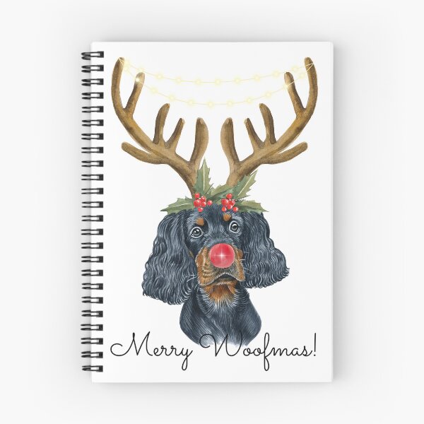 Item preview, Cute Watercolor Christmas Gordon Setter Reindeer designed and sold by ZoesPlace.
