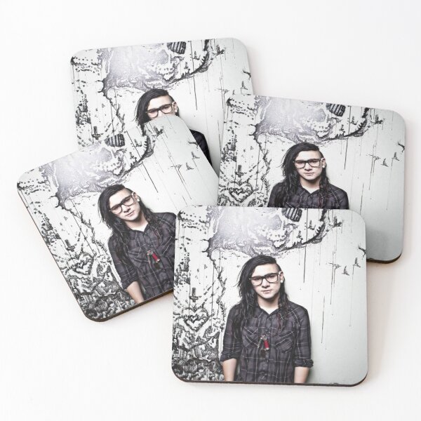 Item preview, Portrait of Skrillex in front of an art mural designed and sold by joseharry.
