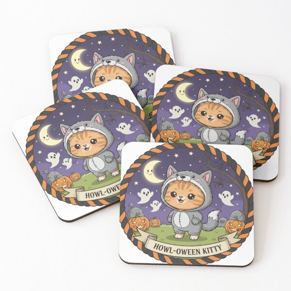 Item preview, Halloween Cats – Design of Feline Witches and Ghosts designed and sold by Purrfect Studio.