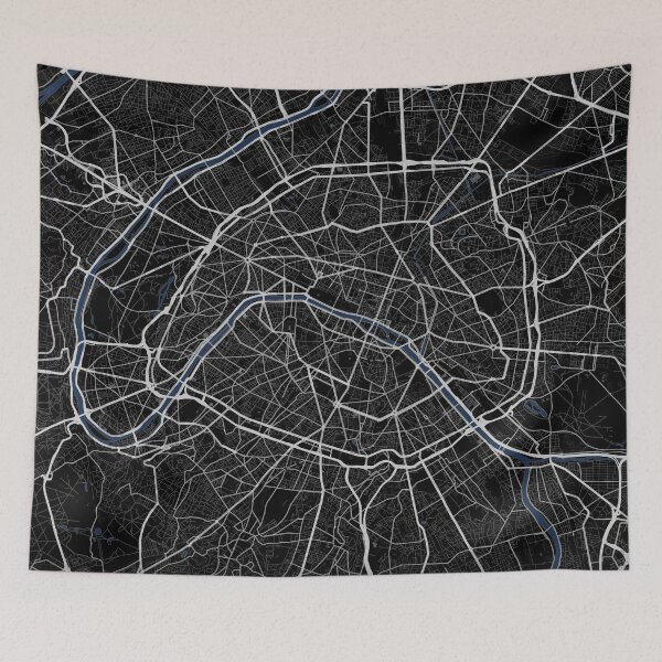 Item preview, Paris City Map Dark Edition designed and sold by CityMapsArt.