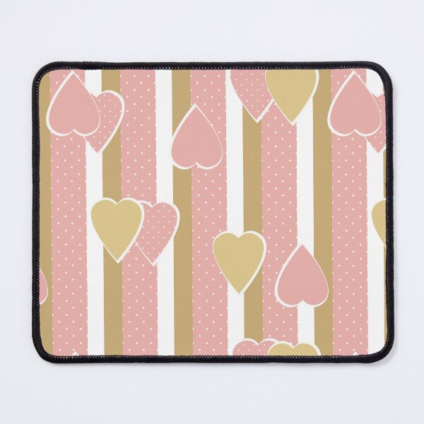 Item preview, Patchwork retro vertical stripes geometrical hearts pattern texture background designed and sold by fuzzyfox.