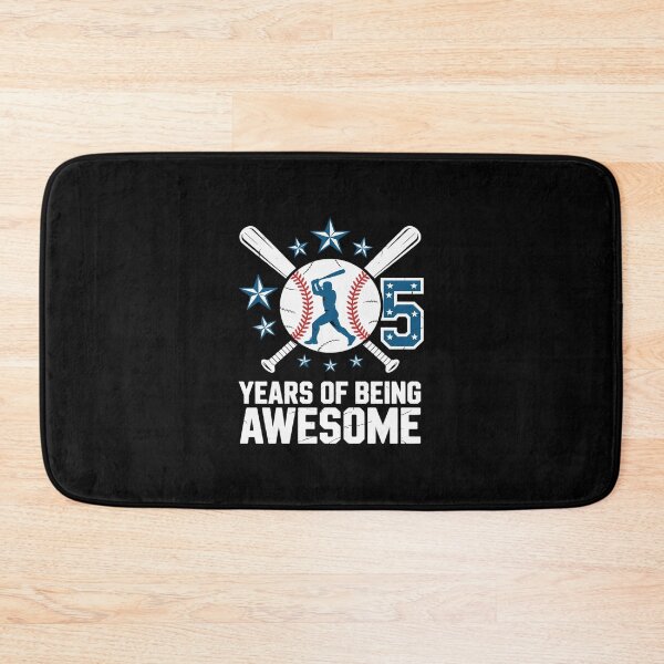 Item preview, Kids 5 Years Being Awesome Baseball Flag 5th Birthday Bday Boys  designed and sold by EllinoKlemo.