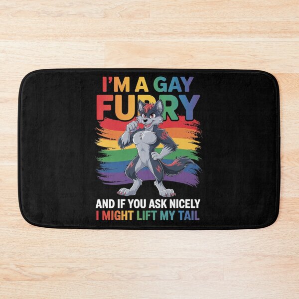 Item preview, I'm A Gay Furry Rainbow Fox Wolf Fursona Fandom Pride Month designed and sold by DrewLeuschke.
