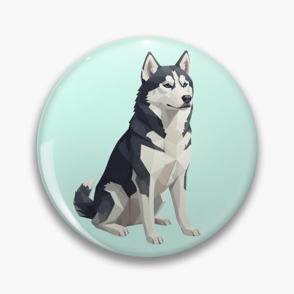 Item preview, Husky Siberiano Elegante Arte Digital Minimalista Poligonal designed and sold by bsbd-action.