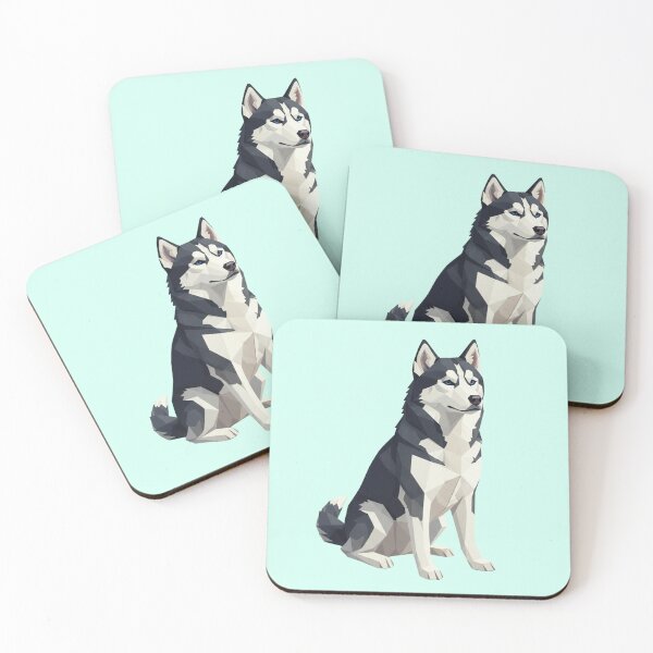 Item preview, Husky Siberiano Elegante Arte Digital Minimalista Poligonal designed and sold by bsbd-action.