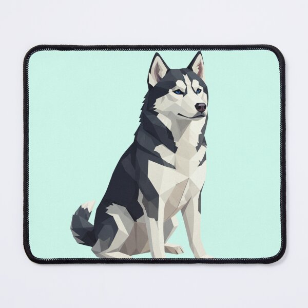 Item preview, Husky Siberiano Elegante Arte Digital Minimalista Poligonal designed and sold by bsbd-action.