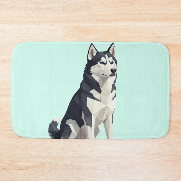 Item preview, Husky Siberiano Elegante Arte Digital Minimalista Poligonal designed and sold by bsbd-action.