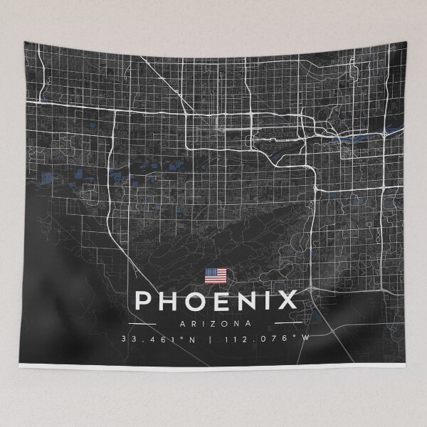 Item preview, Phoenix Arizona City Map - Dark Street Edition designed and sold by CityMapsArt.