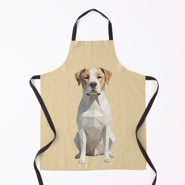 Item preview, Fuerte Perro Blanco Marrón Diseño Geométrico Low Poly designed and sold by bsbd-action.