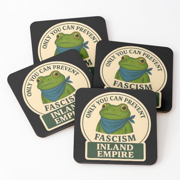 Item preview, Anti-Fascist Frog Art No Kings Resist: Inland Empire designed and sold by PinUpPizzazz.