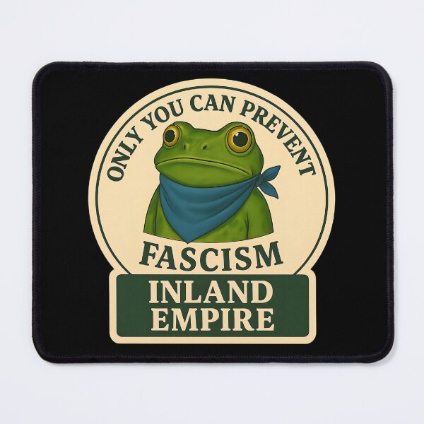 Item preview, Anti-Fascist Frog Art No Kings Resist: Inland Empire designed and sold by PinUpPizzazz.