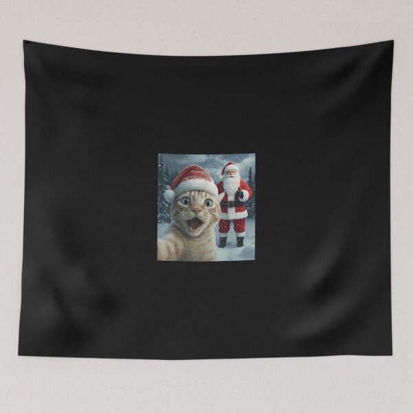 Item preview, Christmas Santa Claus Merry X-Mas Funny Cat Meme Selfie  designed and sold by cawtoon.