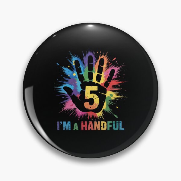 Item preview, Kids I'm A Handful Five Years Old Cute 5th Birthday Party   designed and sold by EllinoKlemo.