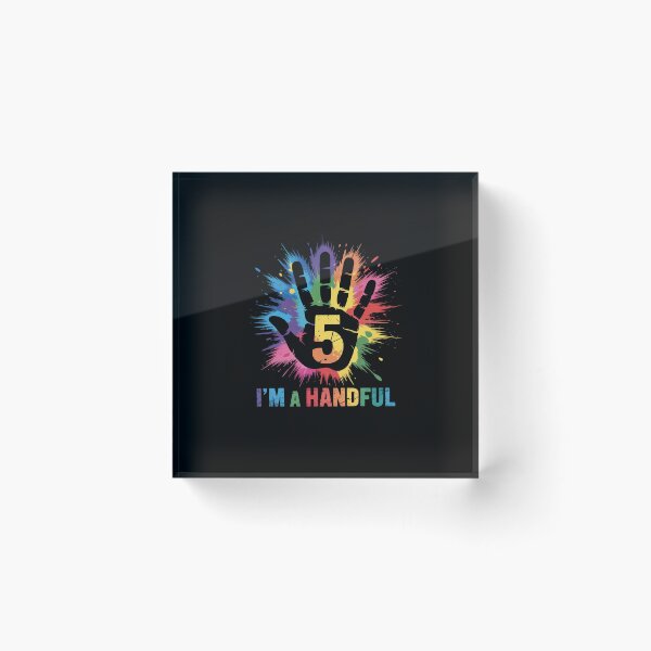Item preview, Kids I'm A Handful Five Years Old Cute 5th Birthday Party   designed and sold by EllinoKlemo.