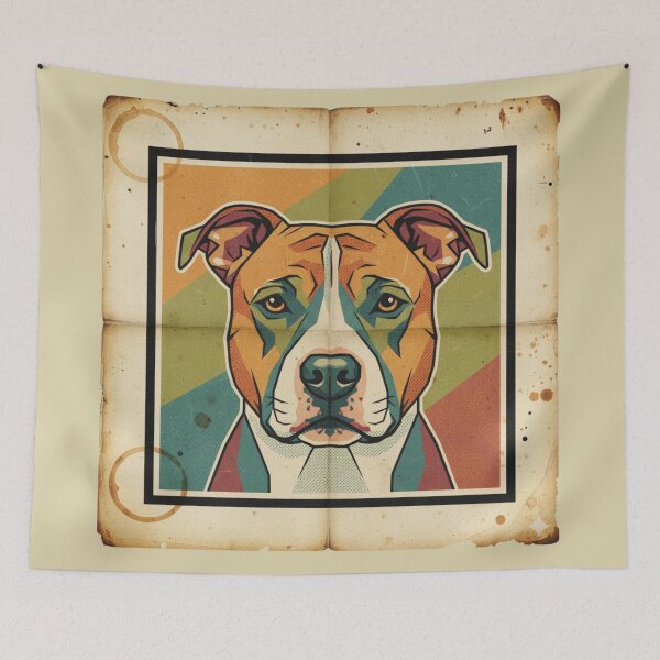 Item preview, American Pit Bull Terrier Pop Art Vintage Café designed and sold by bsbd-action.