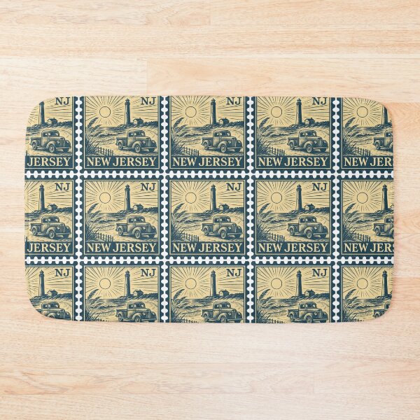 Item preview, New Jersey Vintage Stamp Design, Shoreline Cruise designed and sold by Automotive Art by Greg.