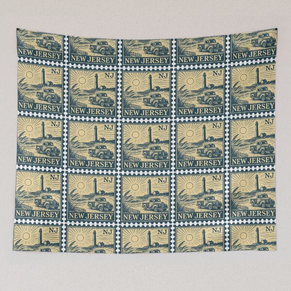 Item preview, New Jersey Vintage Stamp Design, Shoreline Cruise designed and sold by Automotive Art by Greg.