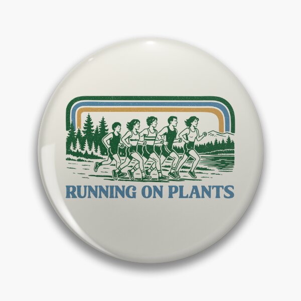 Item preview, Running on Plants – Retro Vegan Runners Design | Vintage 80s Athletic Graphic designed and sold by VegancoreGoods.