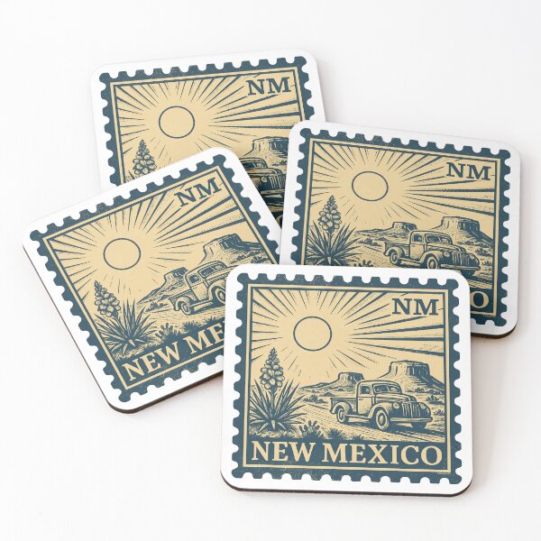 Item preview, New Mexico Vintage Truck Stamp Design designed and sold by Automotive Art by Greg.