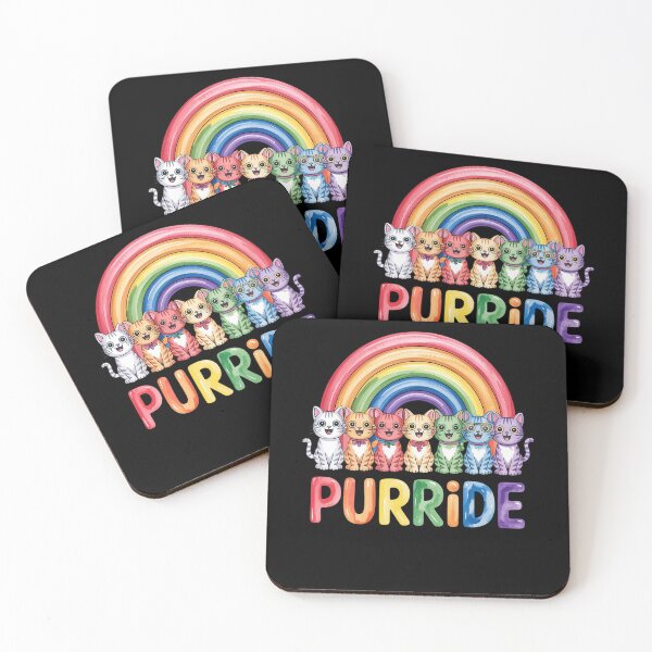 Item preview, Purride LGBTQ Cats Rainbow Gay Pride designed and sold by AmparoBoyle.