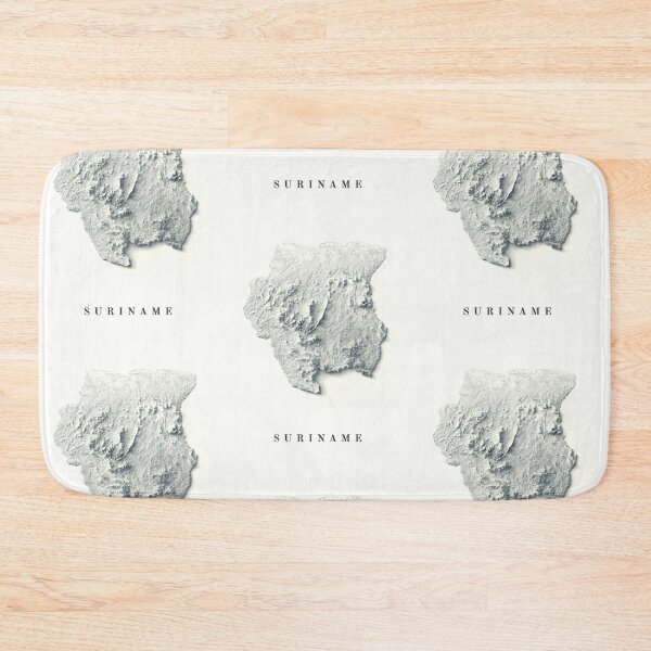 Item preview, Suriname Shaded Relief 3D Map digitally-rendered designed and sold by ThinkAboutMaps.