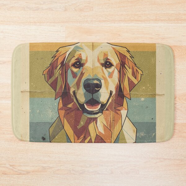 Item preview, Golden Retriever Feliz Low Poly Arte Vintage Retro designed and sold by bsbd-action.