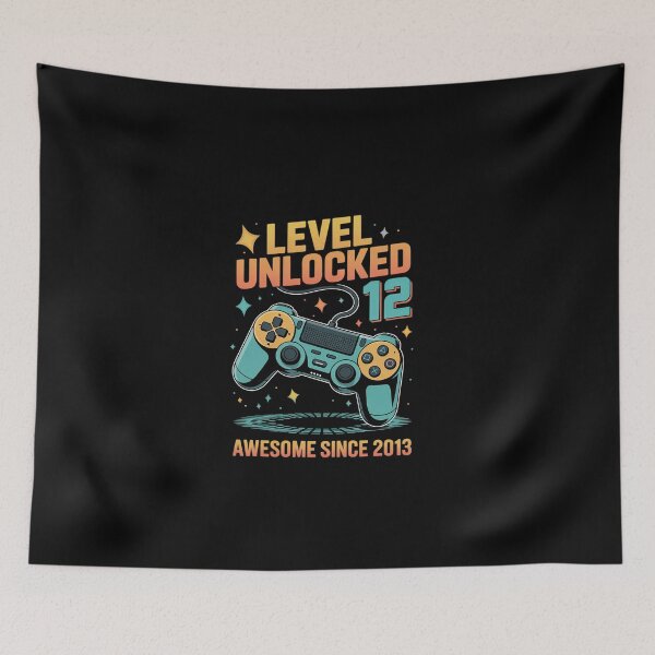 Item preview, Level 12 Unlocked 12th Birthday 12 Year Old Boy Gaming  designed and sold by EllinoKlemo.