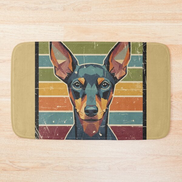 Item preview, Retrato Perro Negro Orejas Puntiagudas Arte Retro designed and sold by bsbd-action.