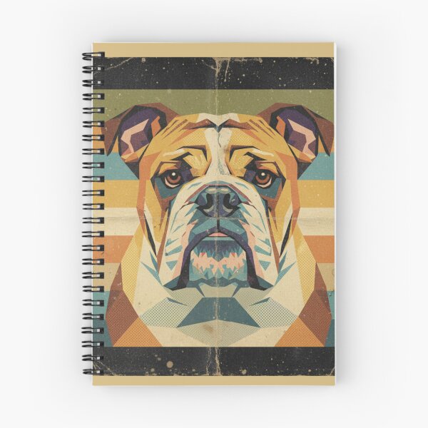 Artikelvorschau, Bulldog Geométrico Low Poly Arte Retro Oscuro entworfen und verkauft von bsbd-action.