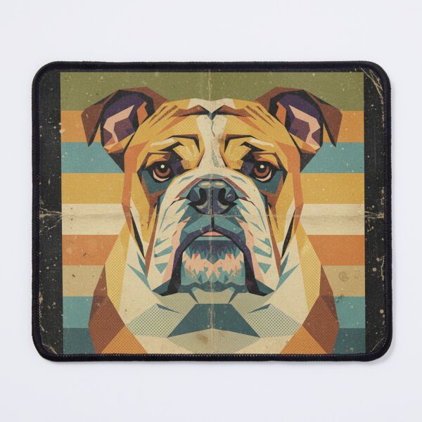Item preview, Bulldog Geométrico Low Poly Arte Retro Oscuro designed and sold by bsbd-action.