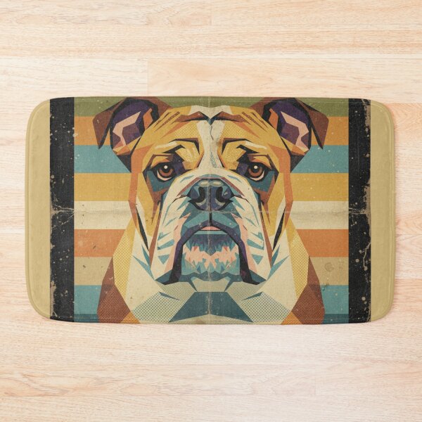 Item preview, Bulldog Geométrico Low Poly Arte Retro Oscuro designed and sold by bsbd-action.
