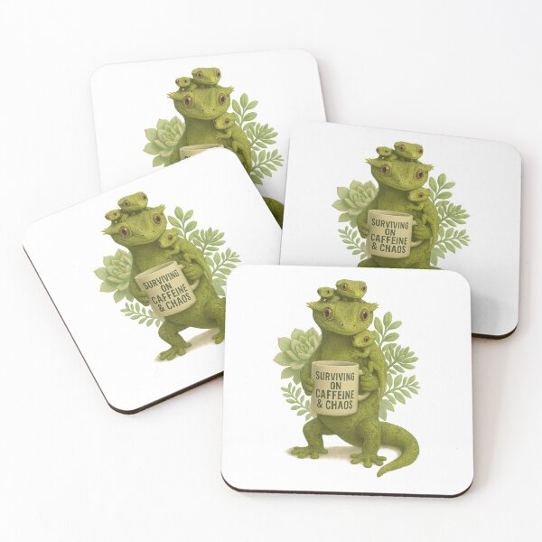 Item preview, Crested Geckos Caffeine and Chaos designed and sold by thehaywirehoney.