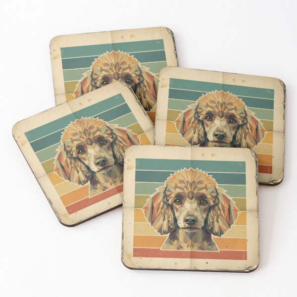 Item preview, Caniche Poodle Geométrico Arte Low Poly Retro designed and sold by bsbd-action.